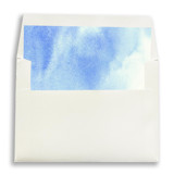 Blue Watercolor Square Envelope Liner | Set of 10 | For 5x7” invitations  Envelope Liners