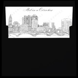 Columbus Ohio Skyline Envelope Liner with custom text/saying | Set of 10 | For 5x7 Minted Square Flap Envelope Envelope Liners