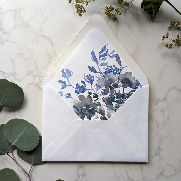 Leafy Watercolor Envelope Liner Set of 10 Envelope Liners by Campofiore Paper Studio Minted