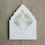 French rose lace oyster envelope liner for A7 euro flap envelope | pack of 10 Envelope Liners