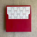 Holiday ribbon bows printed envelope liner for A7 square flap envelope  | pack of 10 Envelope Liners