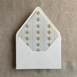 Emberlin vintage gray floral print envelope liner for A7 euro flap envelope | pack of 10 Envelope Liners
