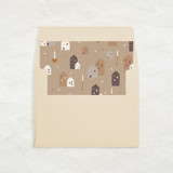A7 Envelope Liners Square Flap // Christmas Village (Set of 25) Envelope Liners