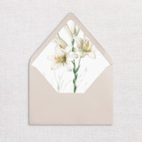 White Lily Floral Envelope Liners, Pack of 25 Envelope Liners