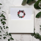 Wreath Watercolor Envelope Liner | Set of 10 Envelope Liners