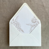 Cashmere grand peony vintage floral envelope liner for A7 euro flap envelope | pack of 10 Envelope Liners