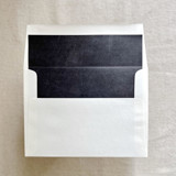 A7 Envelope Liners Fresco Texture in Ebony Black for Straight Flap Envelopes | Pack of 10 Envelope Liners