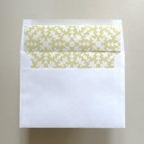 A7 Straight Flap Envelope Liners | Isabella in Citron | Pack of 10 Envelope Liners