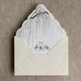willow and swan graphite print liner for A7 euro flap envelope | pack of 10 Envelope Liners