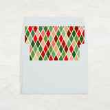 A7 Envelope Liners Square Flap // Retro Christmas 1 (Set of 25) Envelope Liners