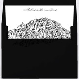 Mountain Skyline Landscape Envelope Liner with custom text/saying | Set of 10 | For 5x7 Minted Square Flap Envelope Envelope Liners