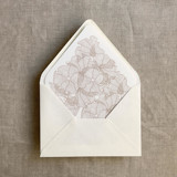 Cashmere ruffled floral lace liner for A7 euro flap envelope | pack of 10 Envelope Liners