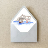 Venice Italy Watercolor Euroflap Envelope Liner | Set of 10 | For 5x7” invitations Envelope Liners