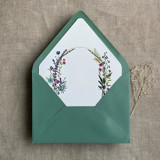 Colorful English botanical garden envelope liner for A7 euro flap envelope | pack of 10 Envelope Liners