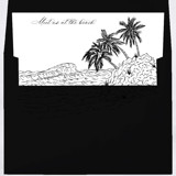 Beach Landscape Illustration Envelope Liner with custom text/saying | Set of 10 | For 5x7 Minted Square Flap Envelope Envelope Liners