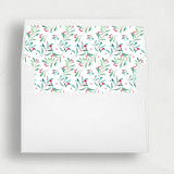 Frosted Florals: Delicate Christmas Envelope Liners | Set of 25 Envelope Liners