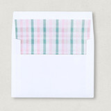 Preppy Pink and Green Plaid Envelope Liners for 5 x 7 Cards (Set of 10) Envelope Liners