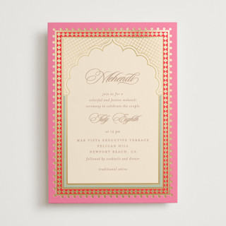 Mandapam Foil-Pressed Mehndi Invitations