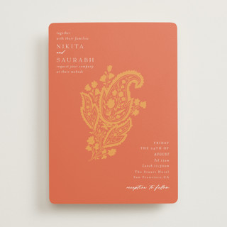 Heritage Paisley Mehndi Invitations