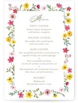 Wildflower Wreath Menus