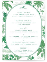 Tropical Toile Menus