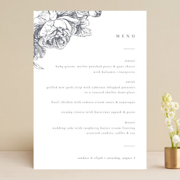 Delicate Menus by Emily Sabol Goss | Minted