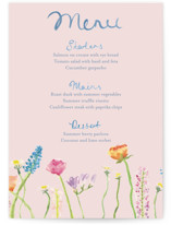 spring floral menu Menus