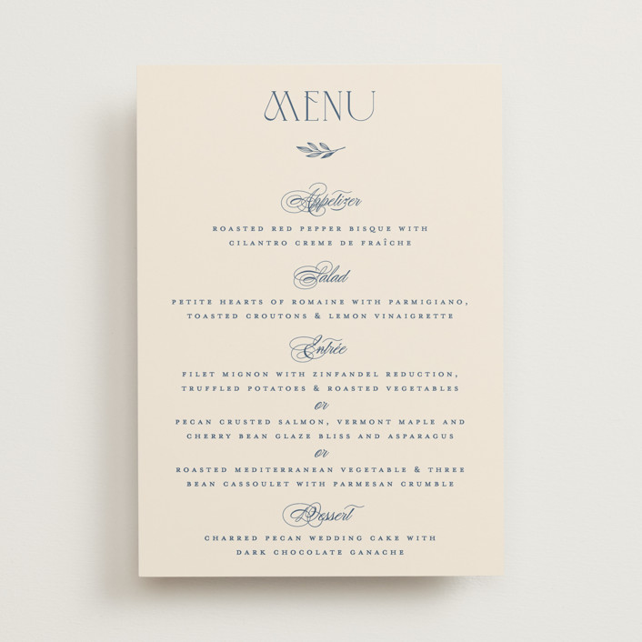 Arched Monogram Menus by Erica Krystek | Minted