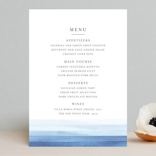 Watercolour Stripe Menus