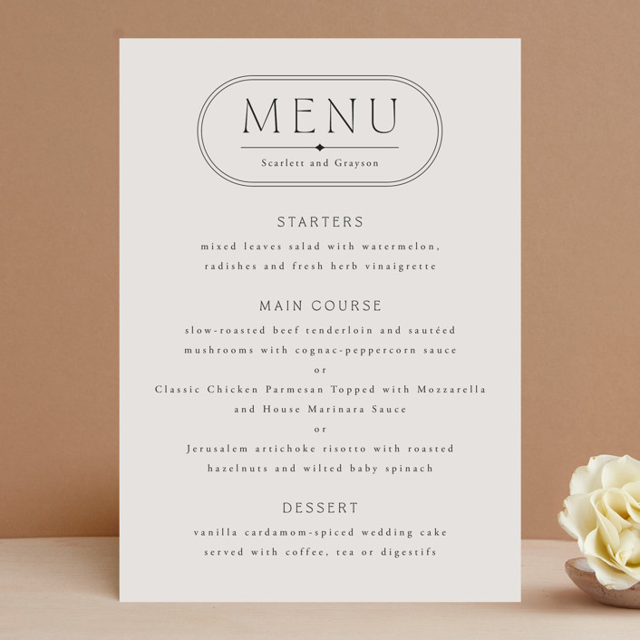 Capsule Menus by Everett Paper Goods | Minted