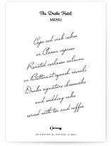 Hotel Menus