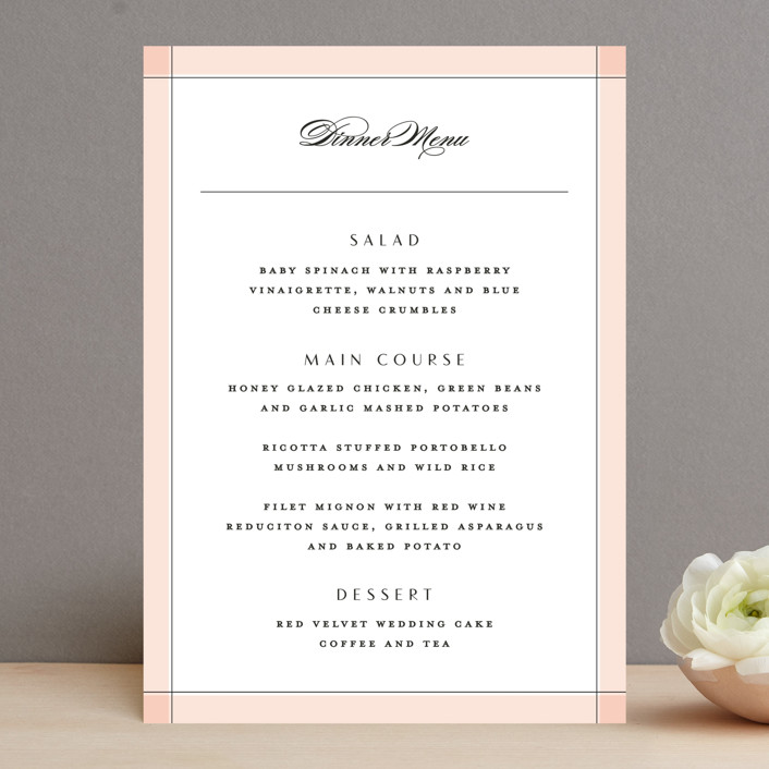 Taylor Menu Design Classical Menus by Michelle Taylor | Minted