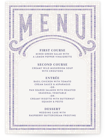 Mosaic Menu