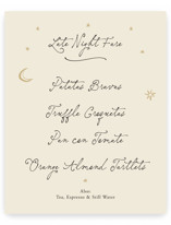 Written in the Stars Menu Signs