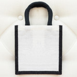 50 MEDIUM Wedding Welcome Bags - White + Black Favor Bags