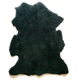 The Sheepskin Rug in Black Floor Mats