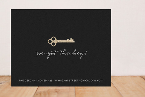the key Foil-Pressed Moving Announcements