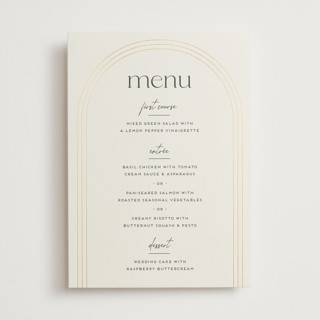Curves Foil-Pressed Menus