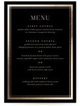 Formal Foil-Pressed Menus