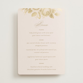 Idyllic Foil-Pressed Menus