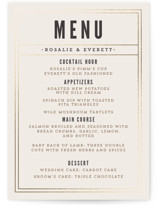 Classic Type Foil-Pressed Menus