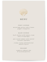Simple Seashell Foil-Pressed Menus