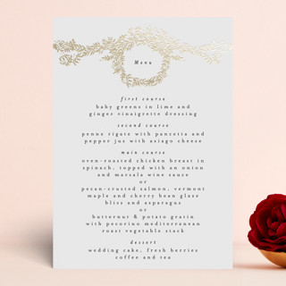 formal fancy monogram Foil-Pressed Menus