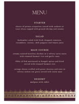 Arunima Foil-Pressed Menus