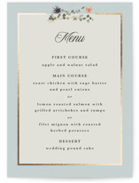 Blue Garden Foil-Pressed Menus