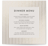 Striped Square Foil-Pressed Menus