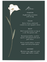 Elegant Lillies Foil-Pressed Menus