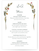 Coastal Bloom Foil-Pressed Menus
