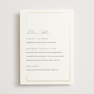 Gilded Border Foil-Pressed Menus