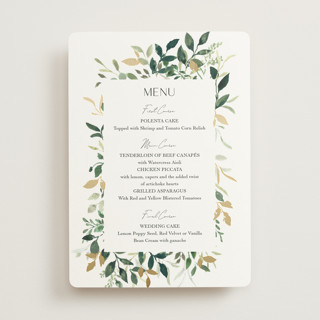 Garden Serenity Foil-Pressed Menus